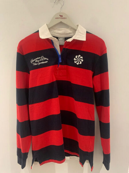 Polo manga larga de rayas azules y rojas de Nike