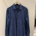 Camisa de puntitos blancos y marino Tommy Hilfiger talla 16
