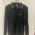 Polo negro manga larga Reebook talla M
