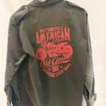 Camisa militar tuneada moto roja