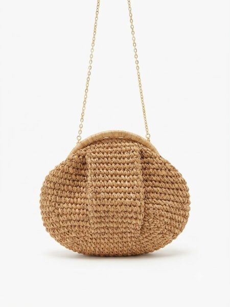 Bolso Redondo Pequeño con Cadena
