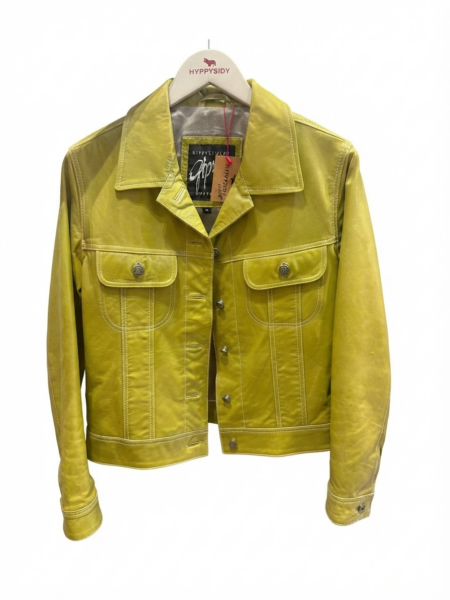 Chaqueta cuero verde lima