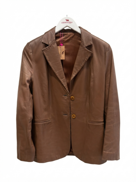 Blazer cuero marrón