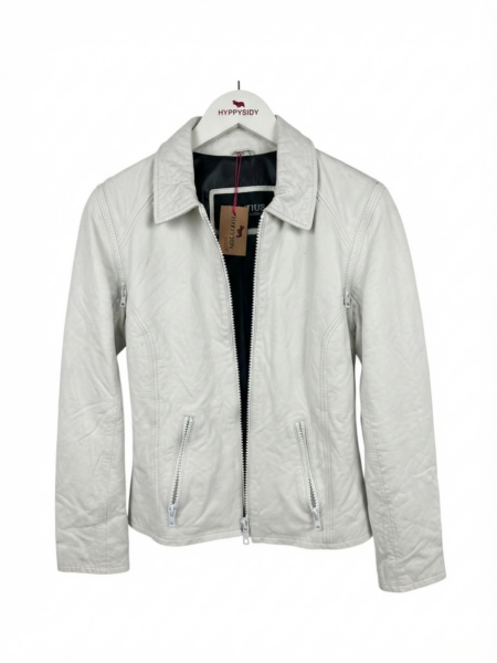 Chaqueta cuero blanca